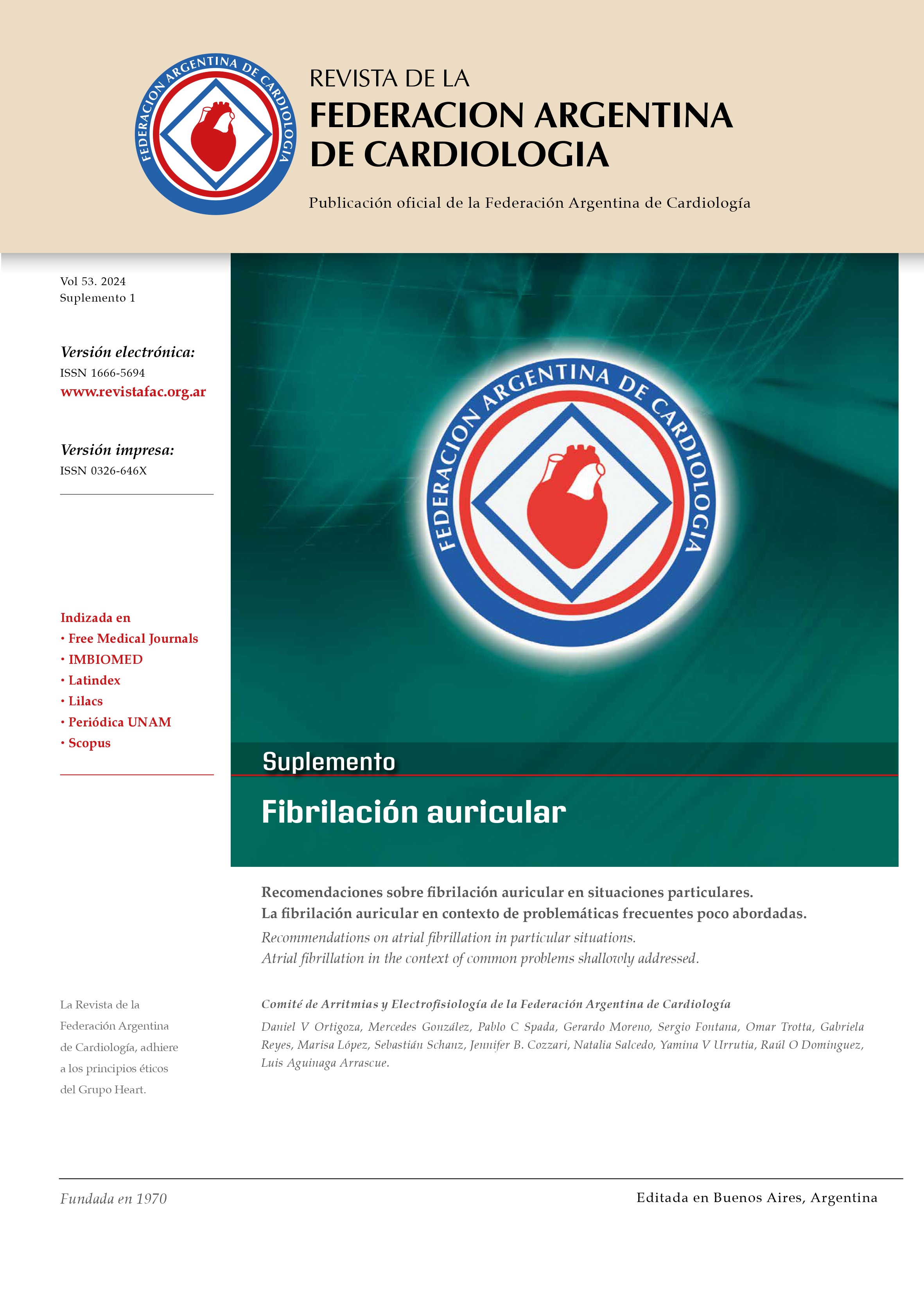 					View Vol. 53 (2024): Supplement: Atrial fibrillation
				